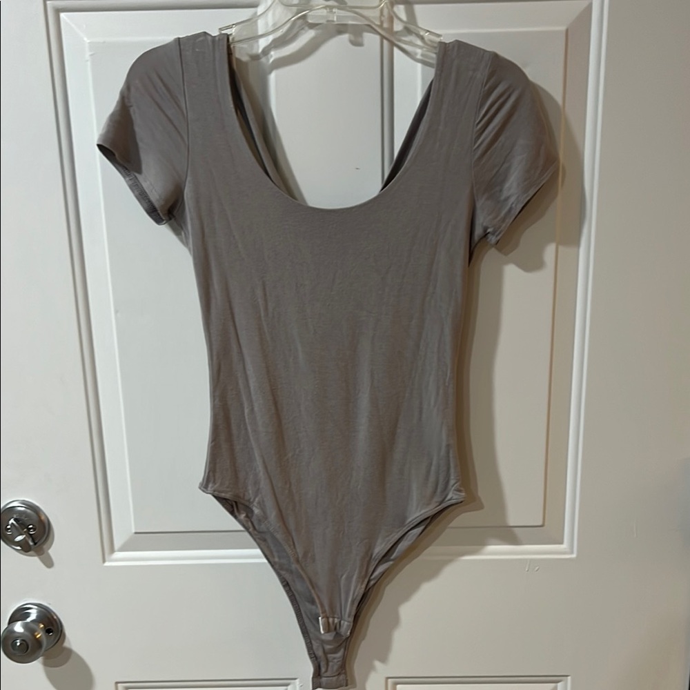 Gray Short Sleeve Bodysuit